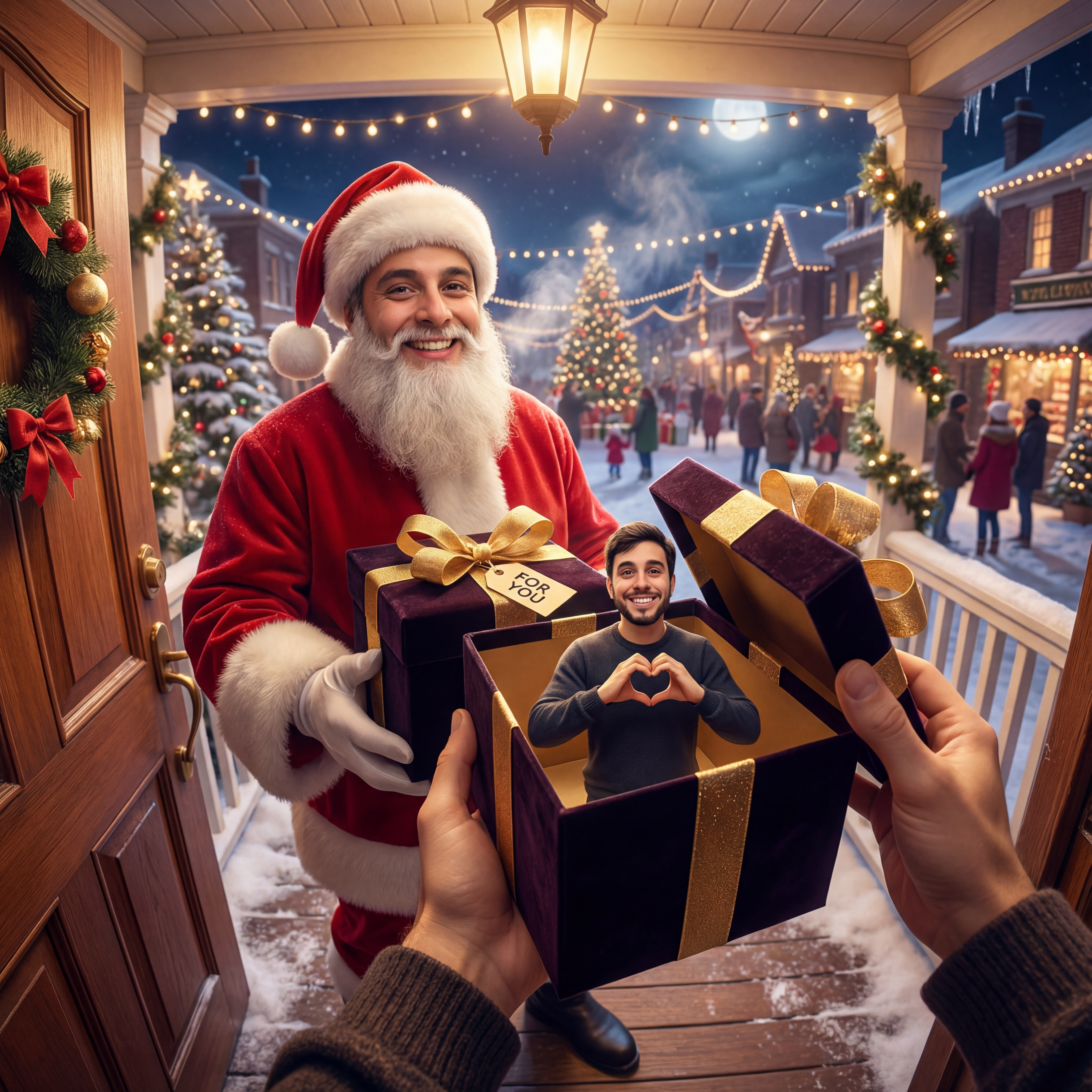 First-Person Christmas Gift Scene