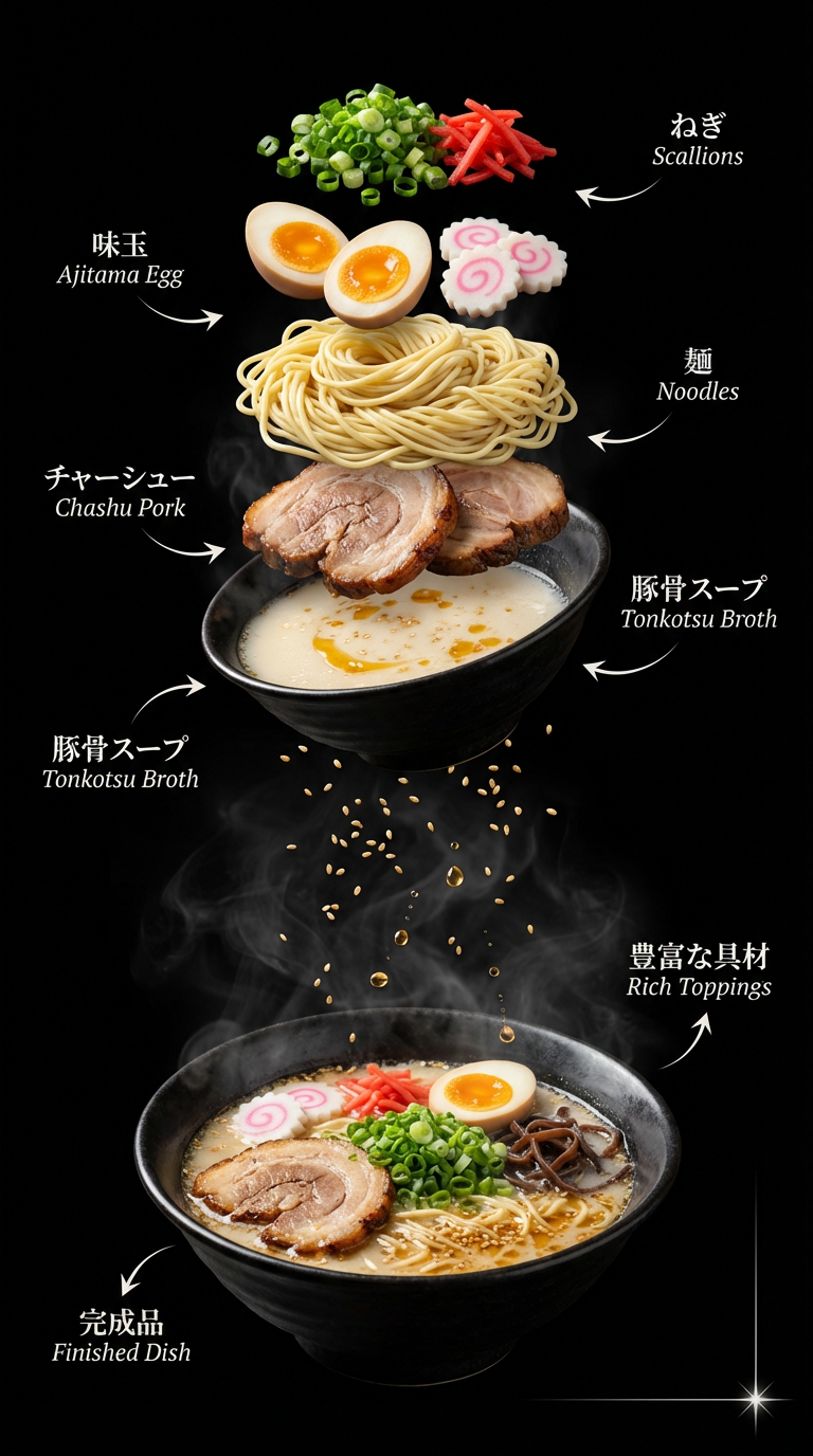 Premium Tonkotsu Ramen Food Poster
